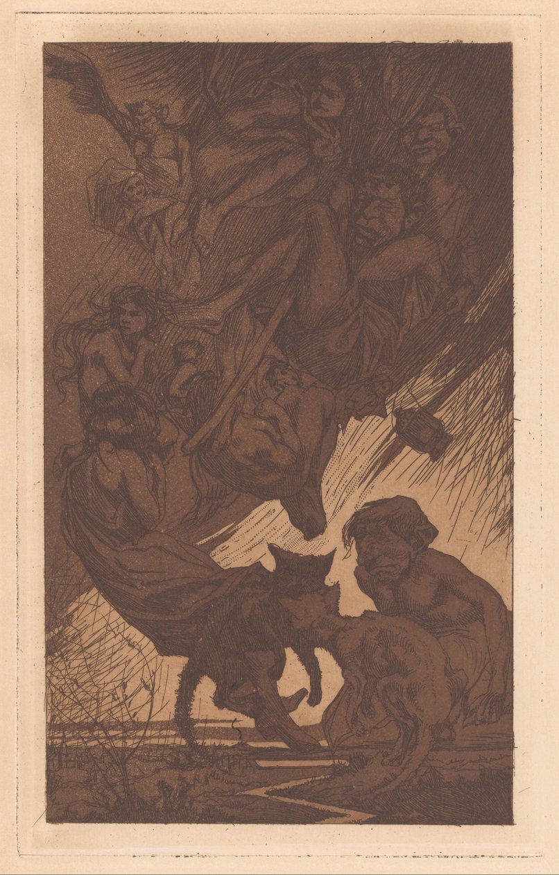 Yüzen insanlar, fantastik yaratıklar ve kediler by Johannes Josephus Aarts