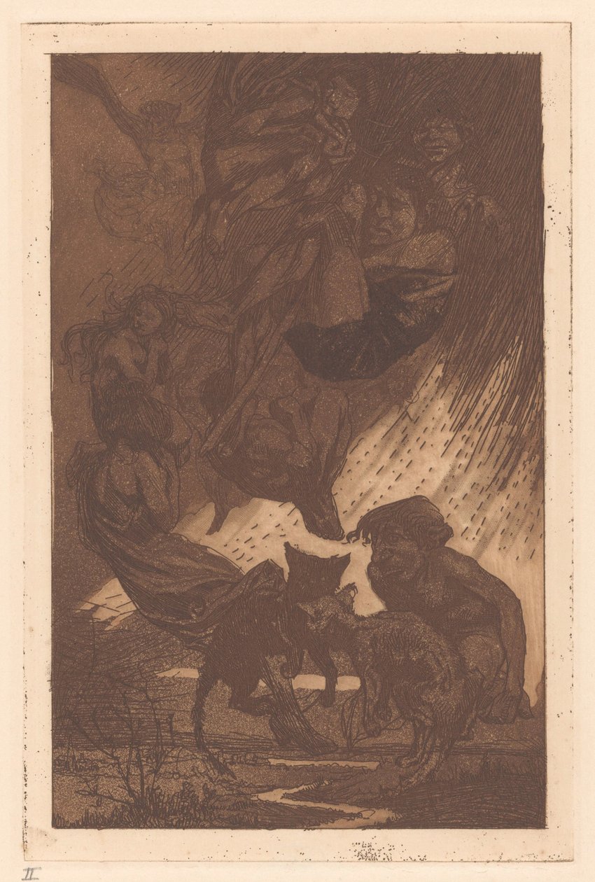Yüzen insanlar, fantastik yaratıklar ve kediler by Johannes Josephus Aarts