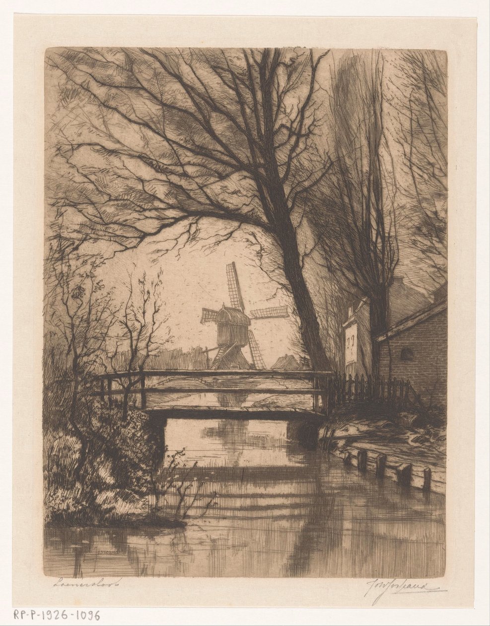 Loenersloot (nesne üzerindeki orijinal başlık) by Johannes Josseaud (signed by artist)
