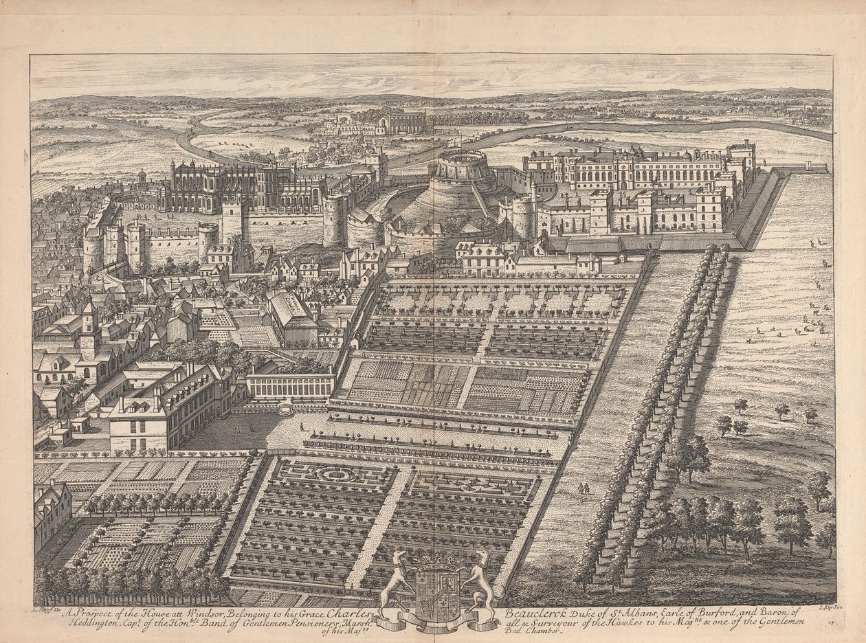 Majesteleri Charles Beauclerck'e Ait Windsor'daki Evin Bir Görünümü by Johannes Kip