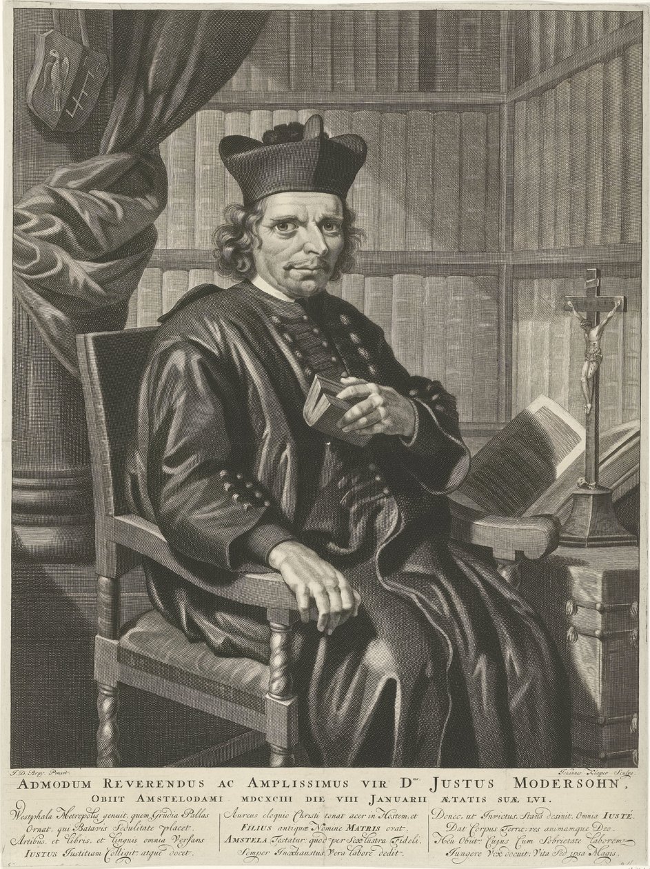 Portret van de papaz Justus Modersohn En Muhterem ve En Saygıdeğer Adam Dns Justus Modersohn 1693