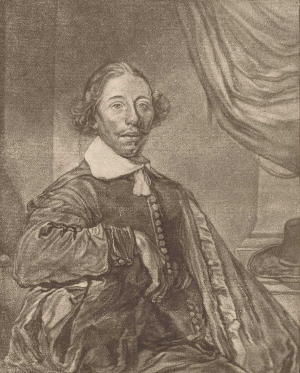 Oturan Bir Adamın Portresi, 1771. by Johannes Kornlein