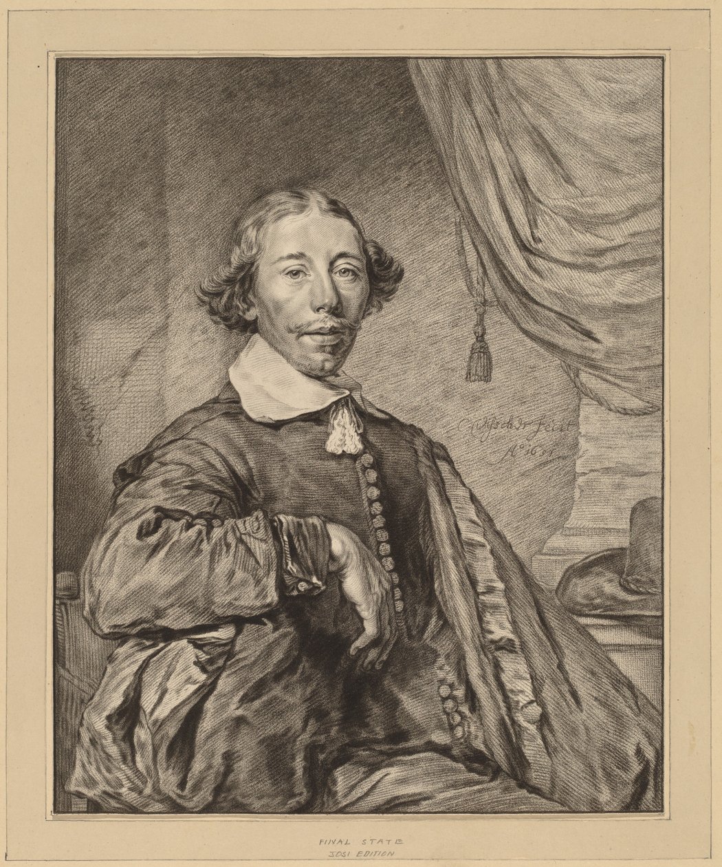 Oturan Bir Adamın Portresi, 1771. by Johannes Kornlein