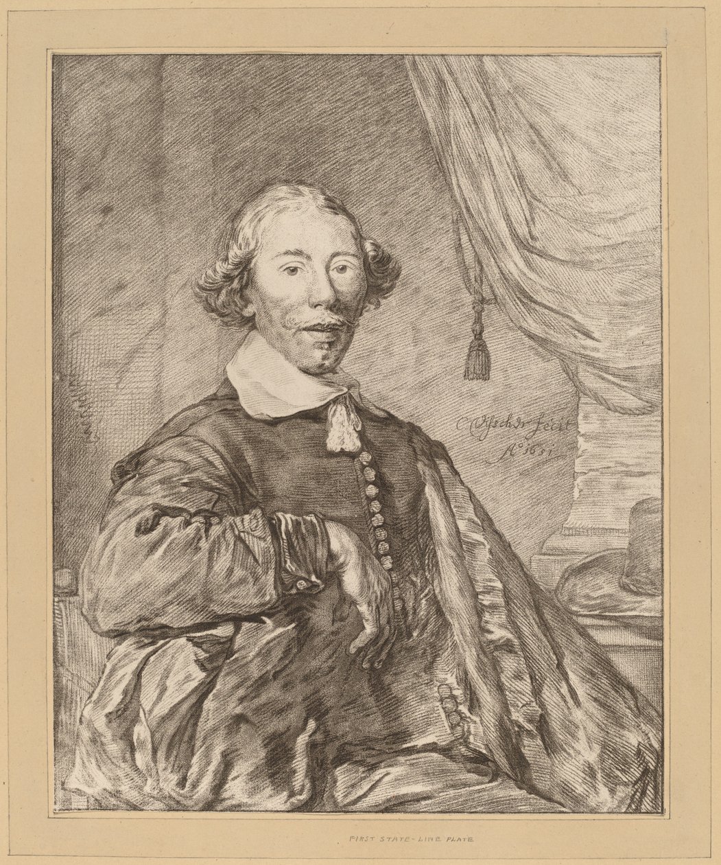 Oturan Bir Adamın Portresi, 1771. by Johannes Kornlein