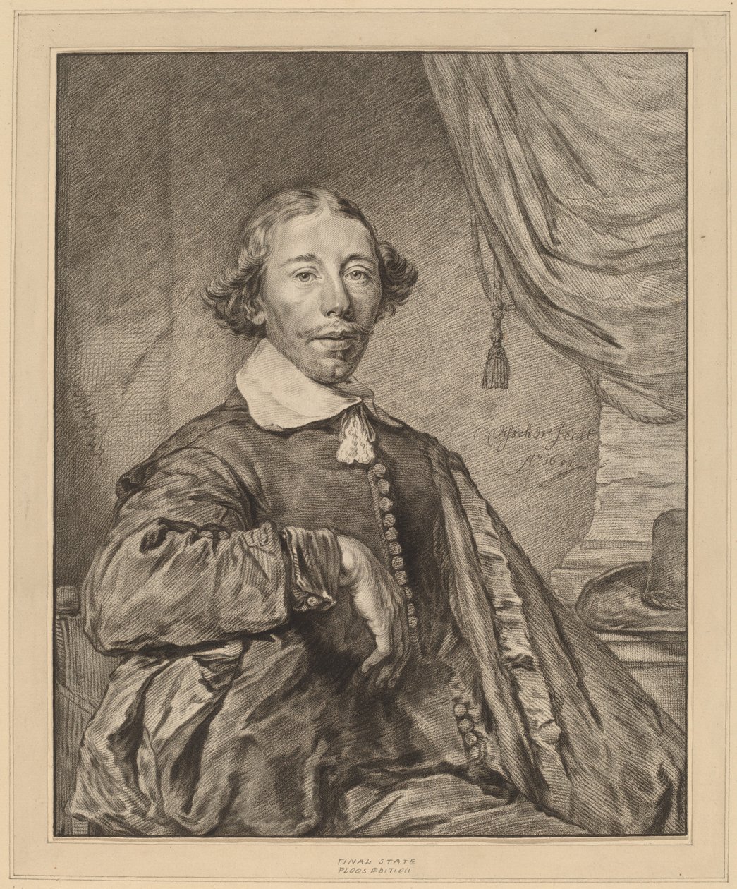 Oturan Bir Adamın Portresi, 1771. by Johannes Kornlein