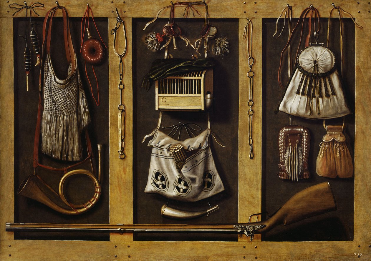 Av Ekipmanlı Natürmort, c. 1660. by Johannes, Leemans