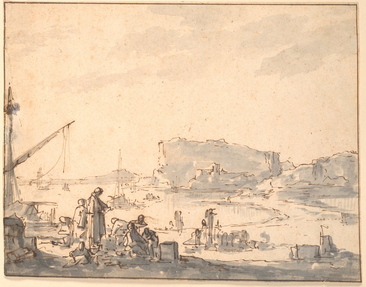 Liman manzarası by Johannes Lingelbach