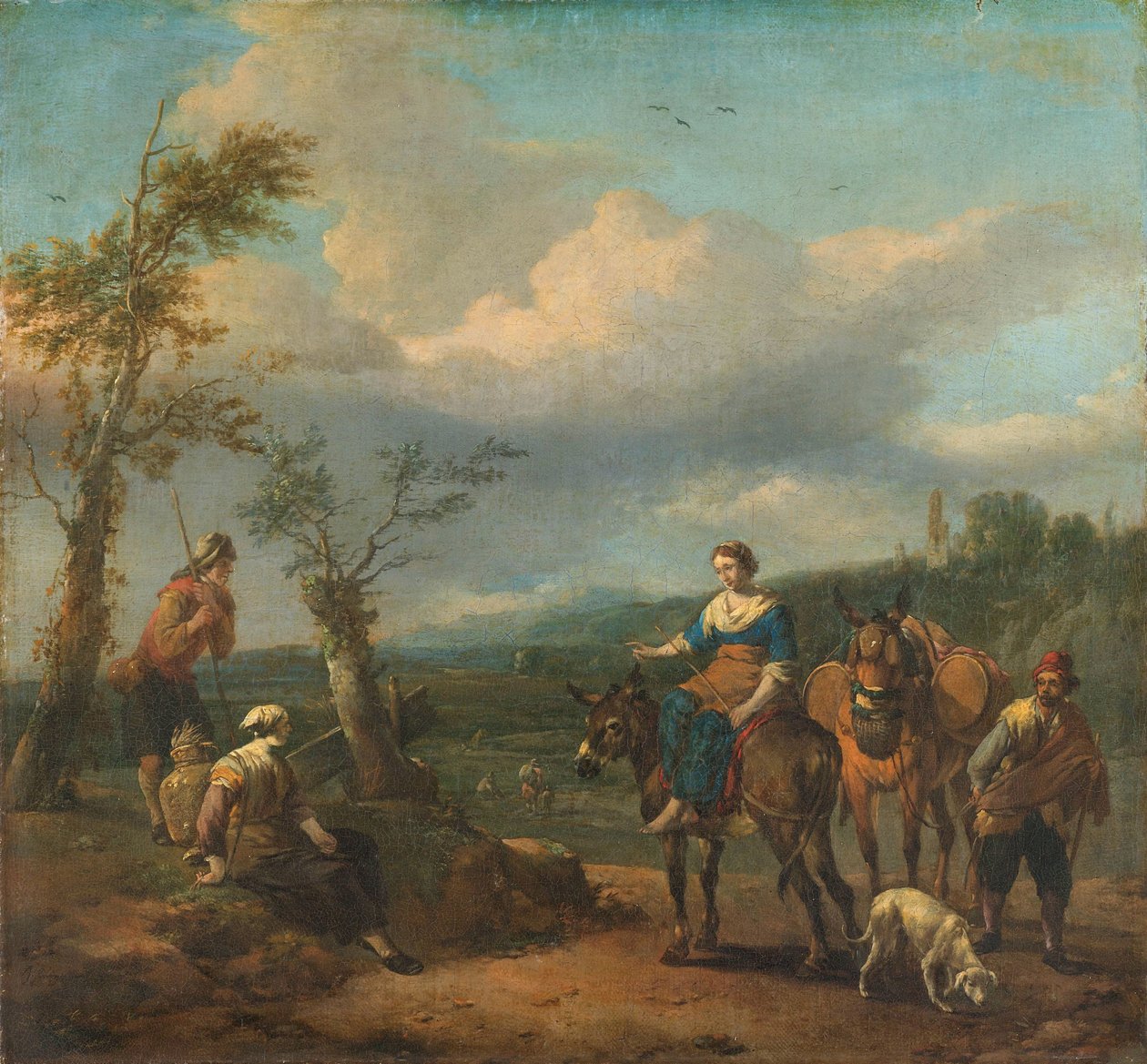Rakamlarla İtalyan Manzarası by Johannes Lingelbach