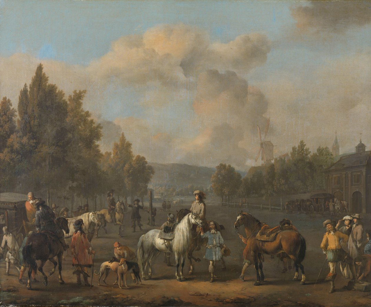 Binicilik Okulu by Johannes Lingelbach