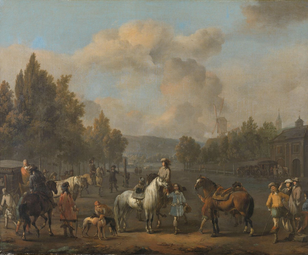 Binicilik Okulu by Johannes Lingelbach