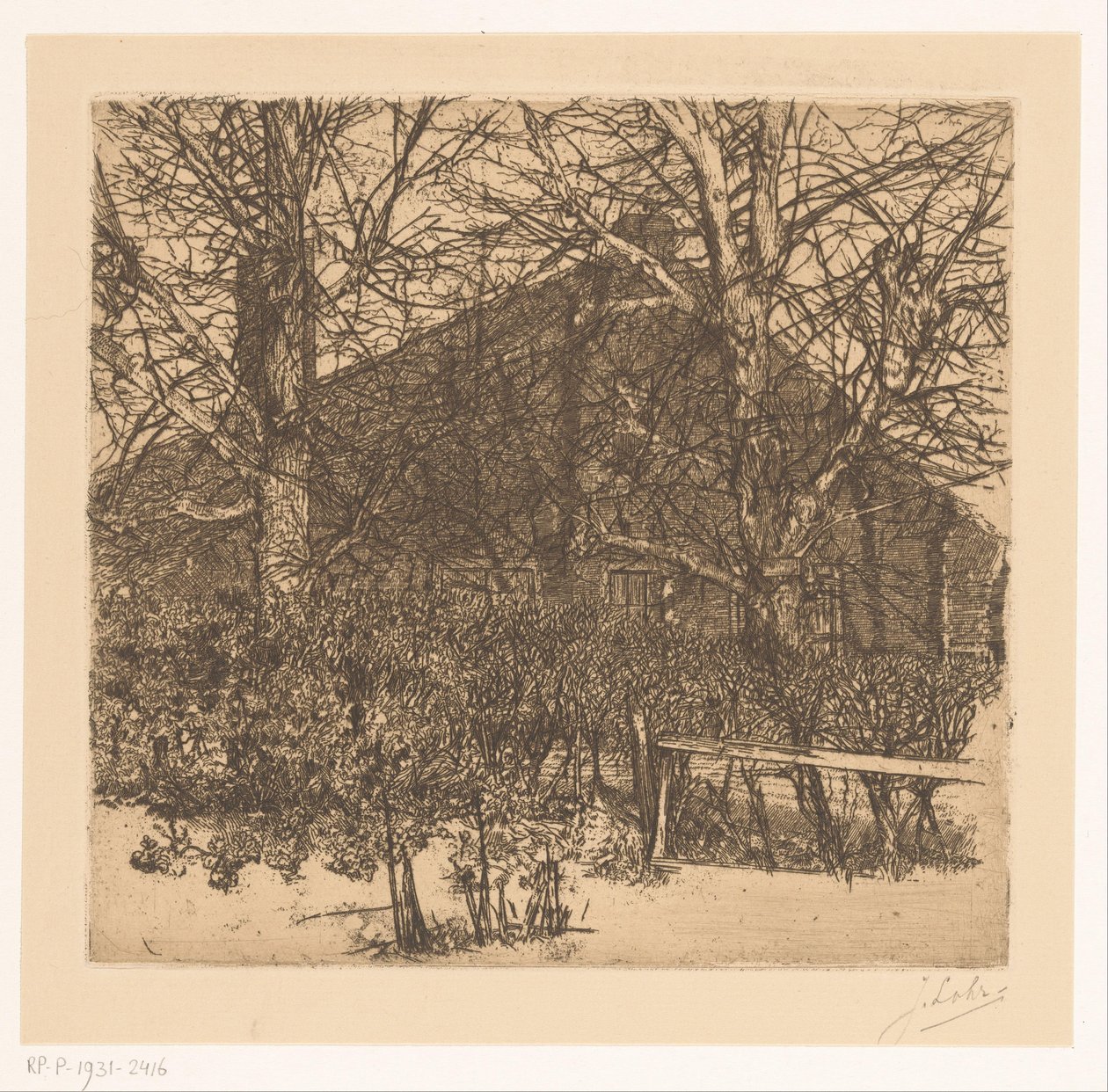 Çiftlik evi için ağaçlar by Johannes Löhr