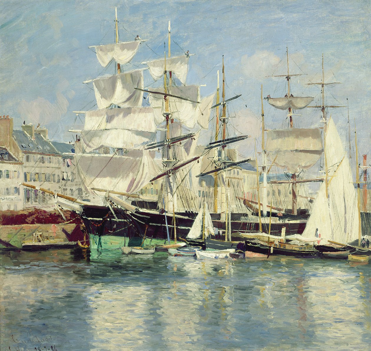 Kare - Le Havre'da Riggers, 1886 by Johannes Martin Grimelund