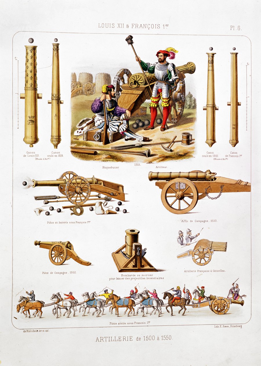 1500-50 arası Fransız topçusu, 
