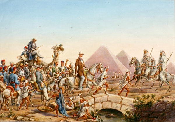 Prusya Prensi Albert, maiyeti ile Giza