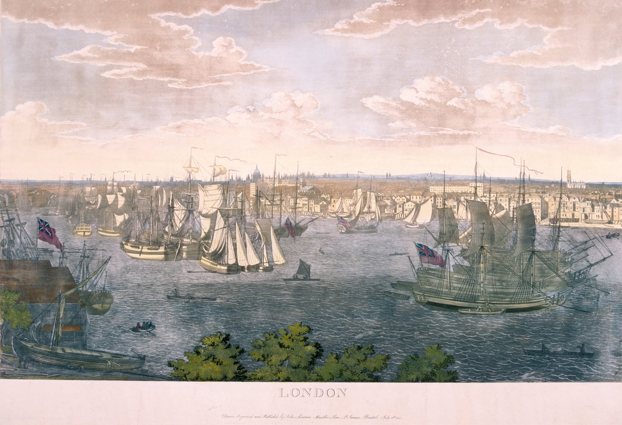 Londra manzarası, 1801 by Johannes Swertner
