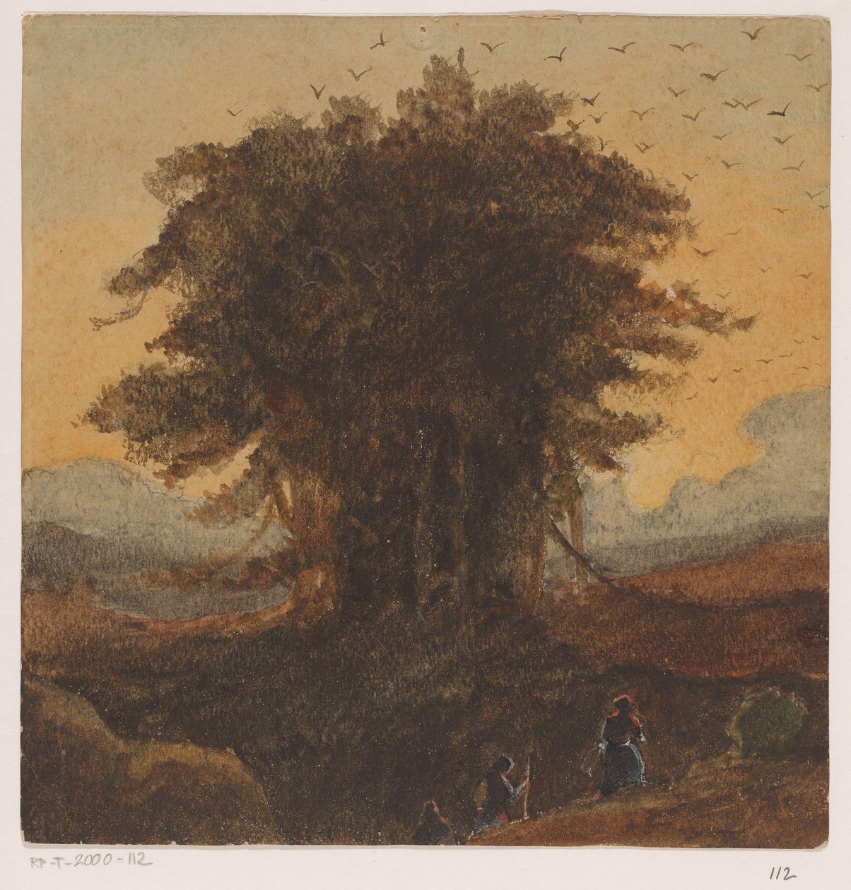 Birçok kuş ile ağaç by Johannes Tavenraat