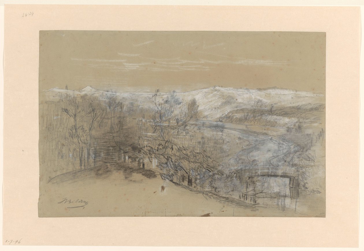 Bloemendaal'daki Elswout yakınlarındaki Zandberg'in görünümü by Johannes Warnardus Bilders
