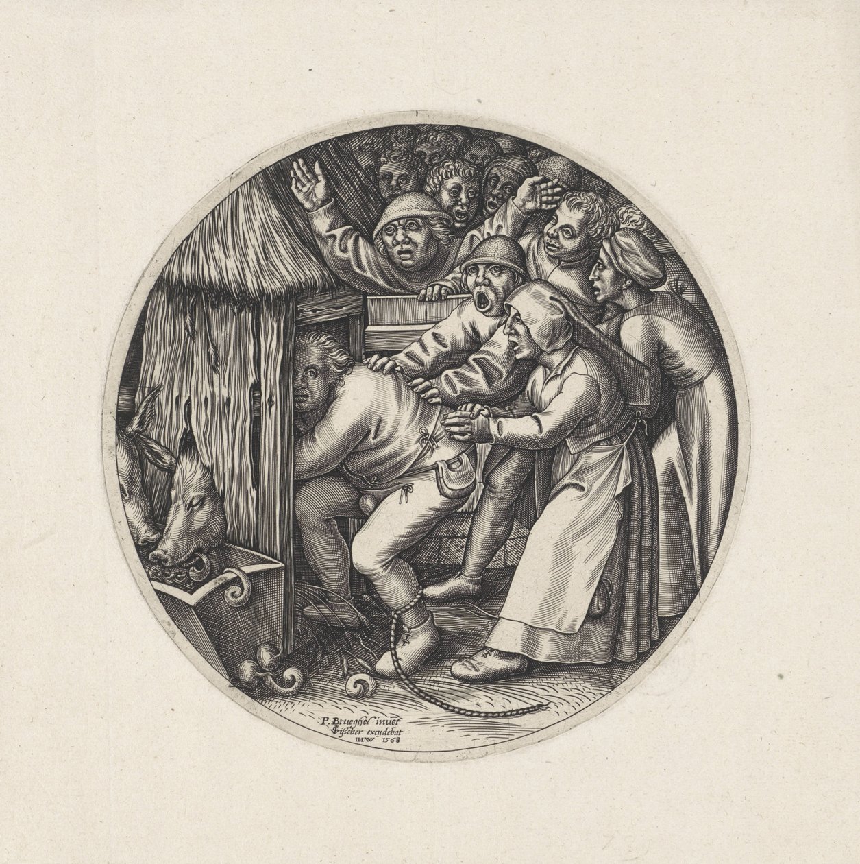 Domuz odasında olmalı by Johannes Wierix