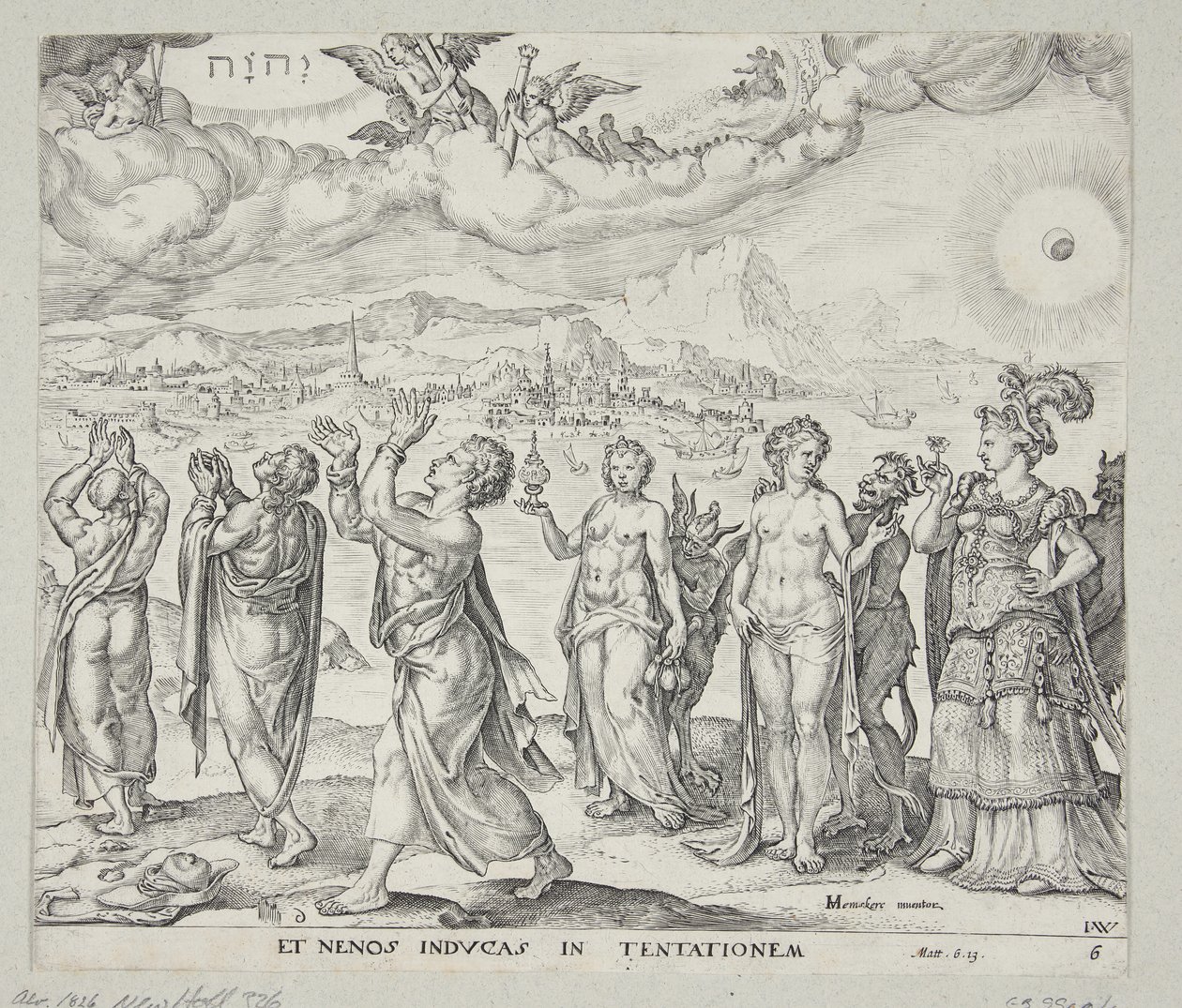 Para, şehvet ve onurun cazibesine direnen adam by Johannes Wierix