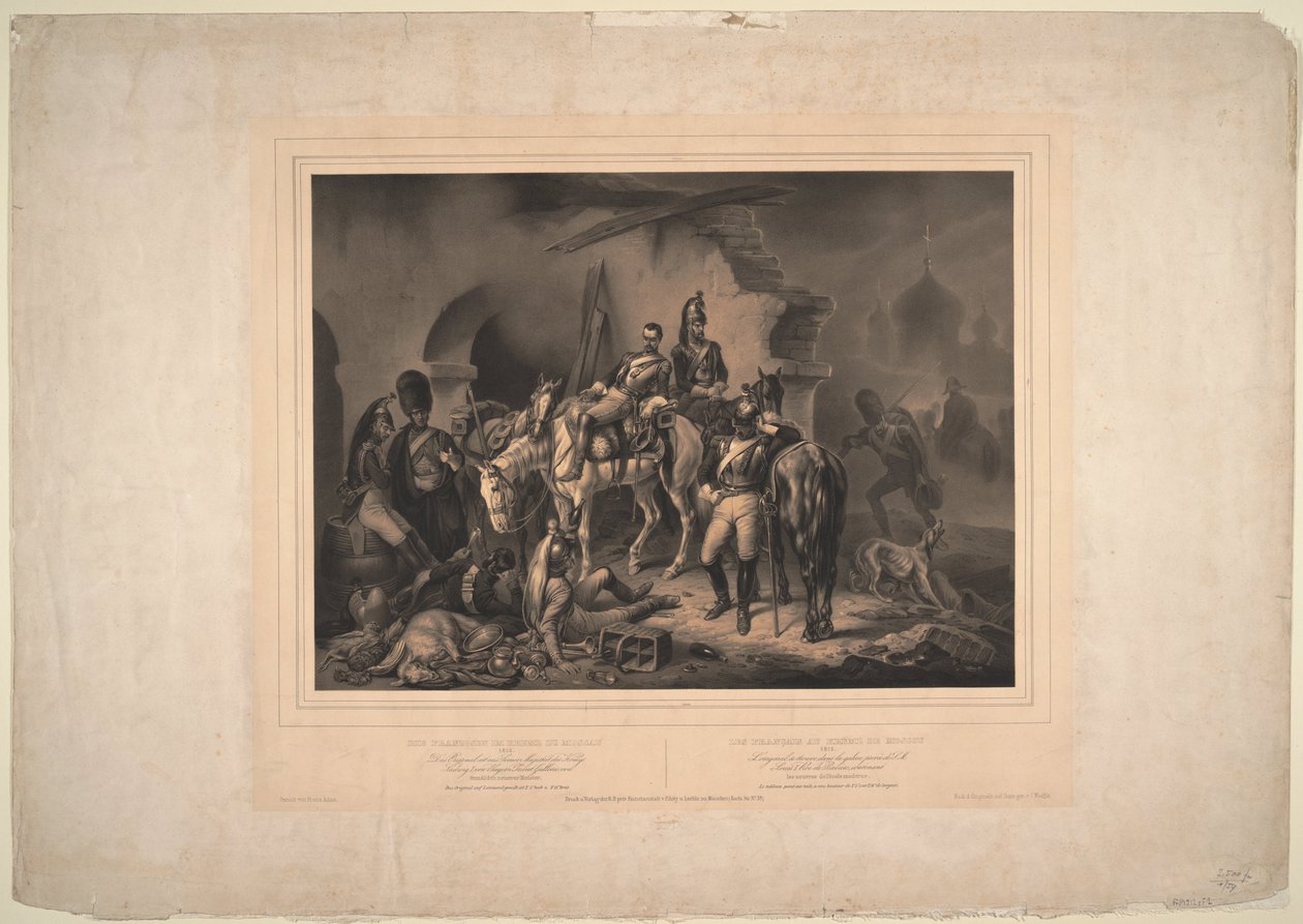 Moskova Kremlin'deki Fransız Ordusu, 1830 by Johannes Woelffle