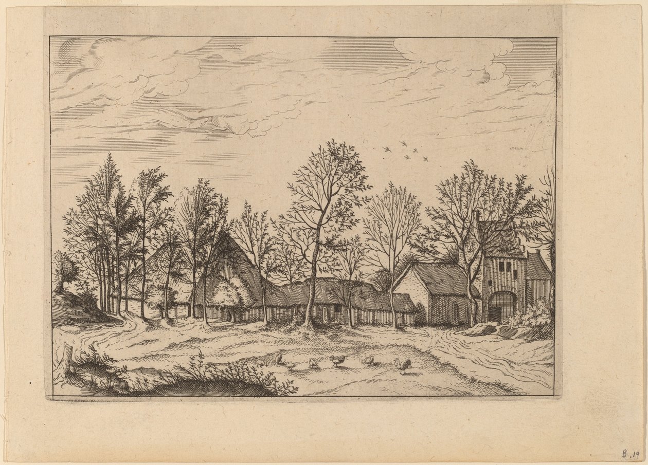 Ağ Geçidi ile Çiftlik by Johannes and Lucas van Doetechum after Master of the Small Landscapes