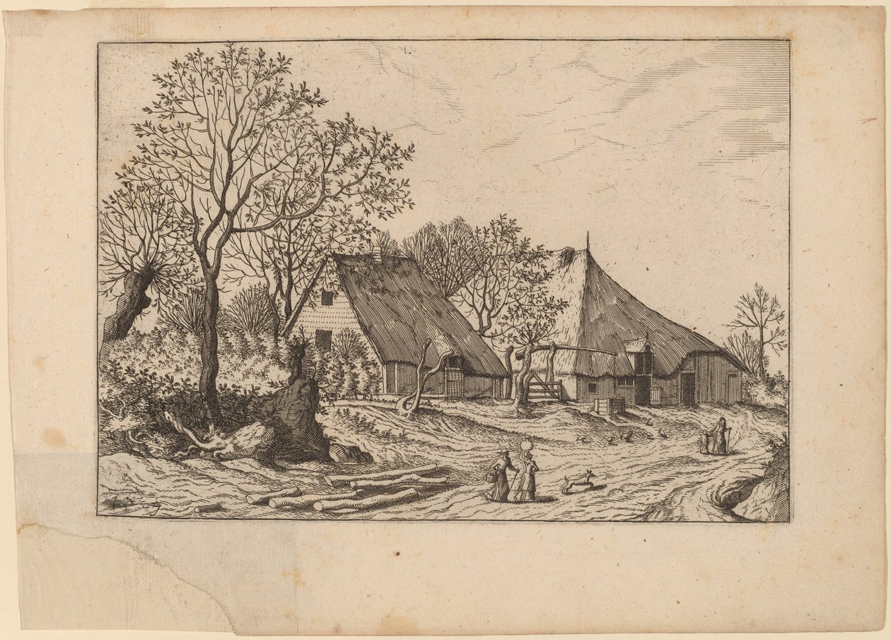 Kuyulu Çiftlik ve Çekme Kuyusu by Johannes and Lucas van Doetechum after Master of the Small Landscapes