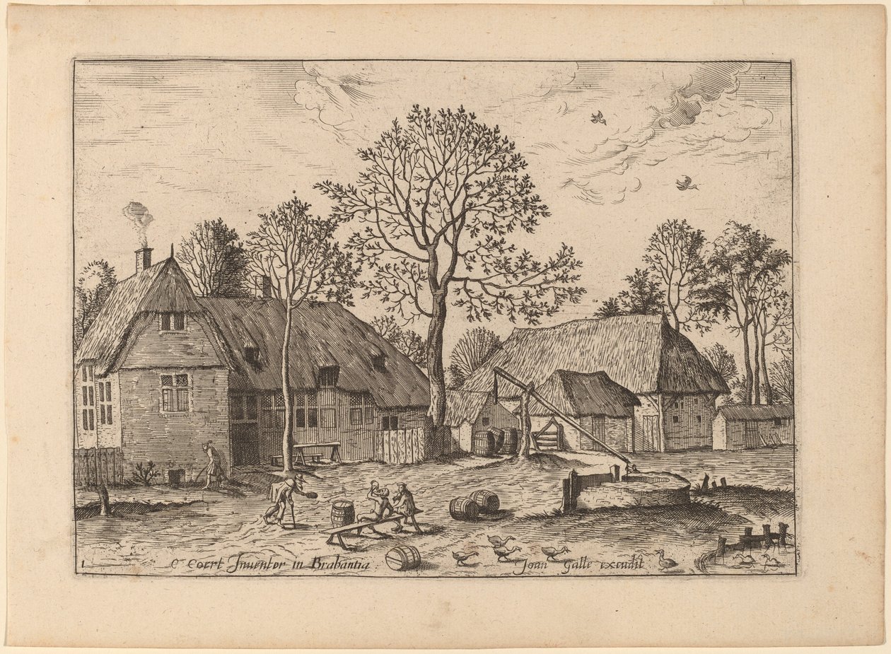 Beraberlik Kuyusu Olan Çiftlikler by Johannes and Lucas van Doetechum after Master of the Small Landscapes