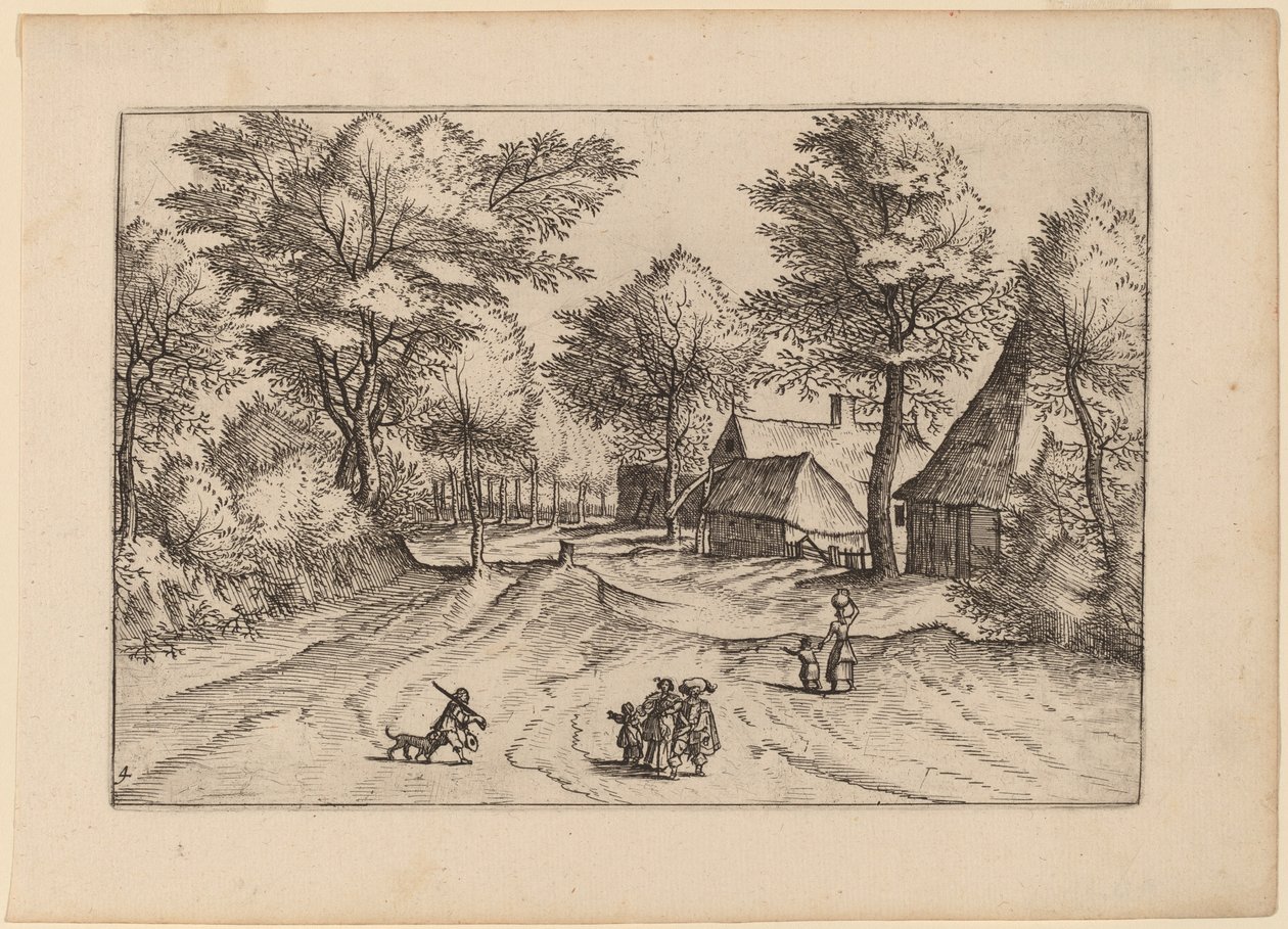 Çiftlikli ve Hanlı Köy Yolu by Johannes and Lucas van Doetechum after Master of the Small Landscapes