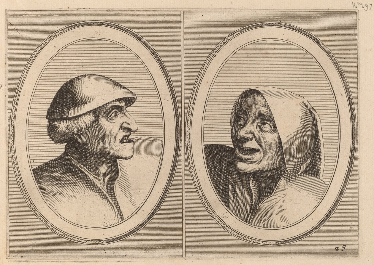 "Hırsızvari Tijs" ve "Sneeze Spoel-de-Nap" by Johannes and Lucas van Doetechum after Pieter Bruegel the Elder