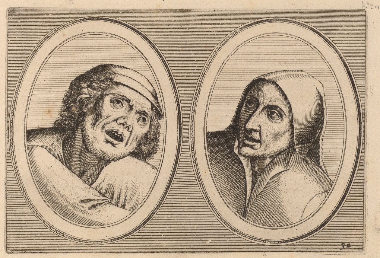 "Harme Snap-op" ve "Keursje-sonder-naed" by Johannes and Lucas van Doetechum after Pieter Bruegel the Elder