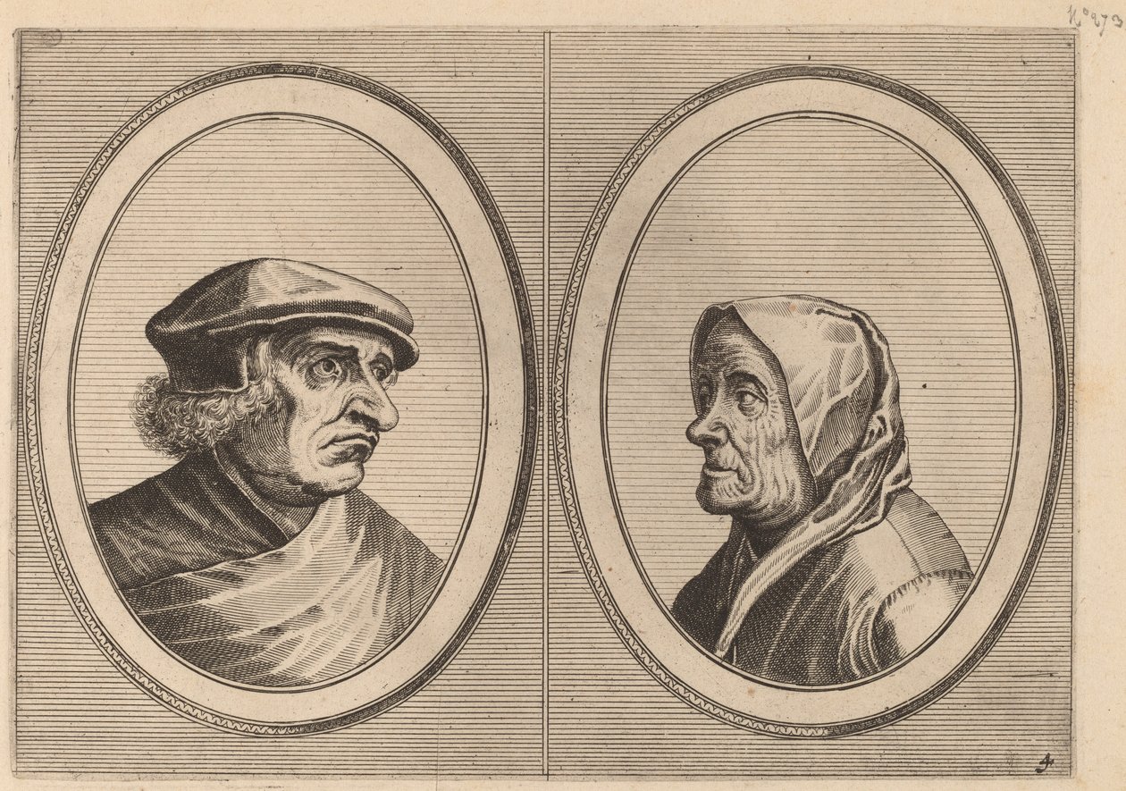 "Joris Ysegrim" ve "Quastighe Jopje" by Johannes and Lucas van Doetechum after Pieter Bruegel the Elder