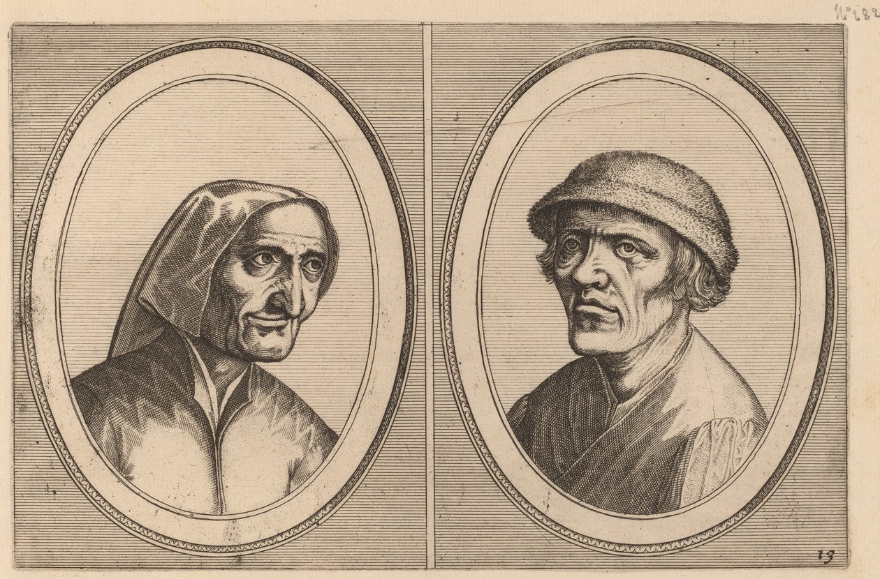 "Maey Veeghde-pot" ve "Pannetje Vet" by Johannes and Lucas van Doetechum after Pieter Bruegel the Elder