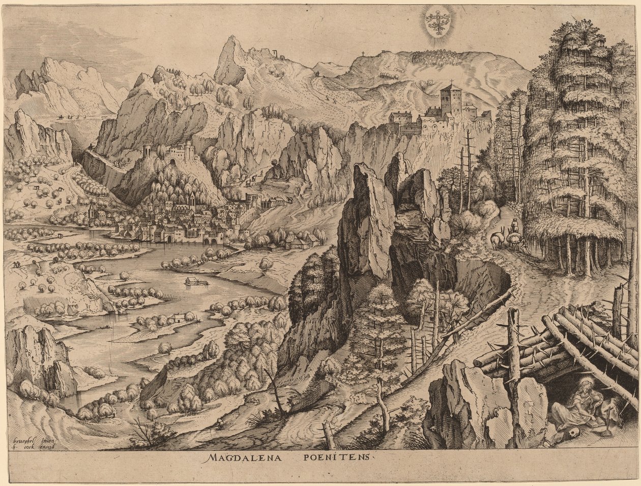 Tövbekar Magdalena (Tövbekar Magdalene) by Johannes and Lucas van Doetechum after Pieter Bruegel the Elder