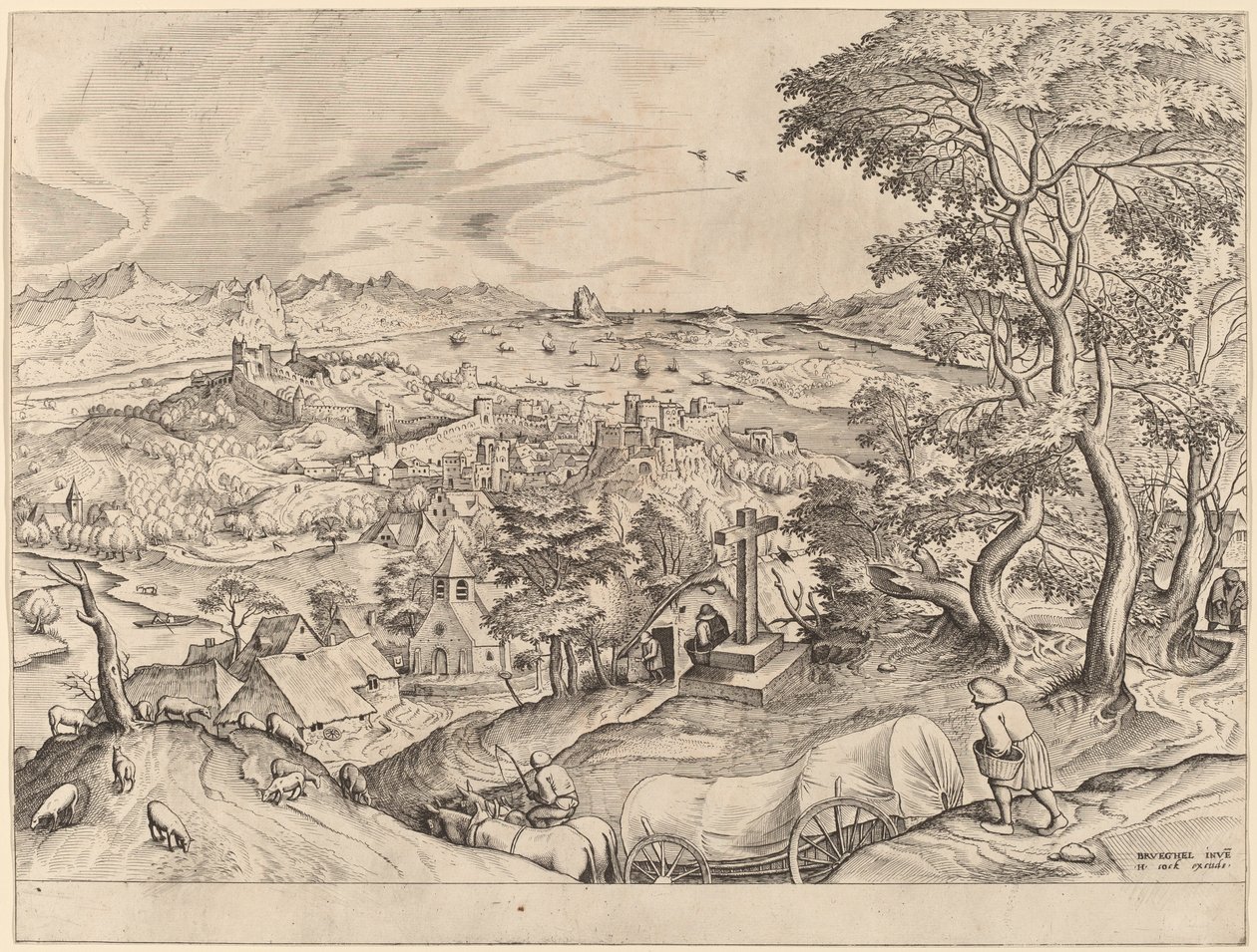 Belçika vagonu (Belçika Vagonu) by Johannes and Lucas van Doetechum after Pieter Bruegel the Elder