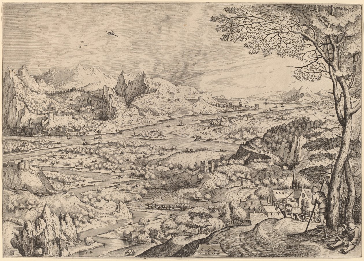 Tarım Sorunları (Rustik Sorunlar) by Johannes and Lucas van Doetechum after Pieter Bruegel the Elder