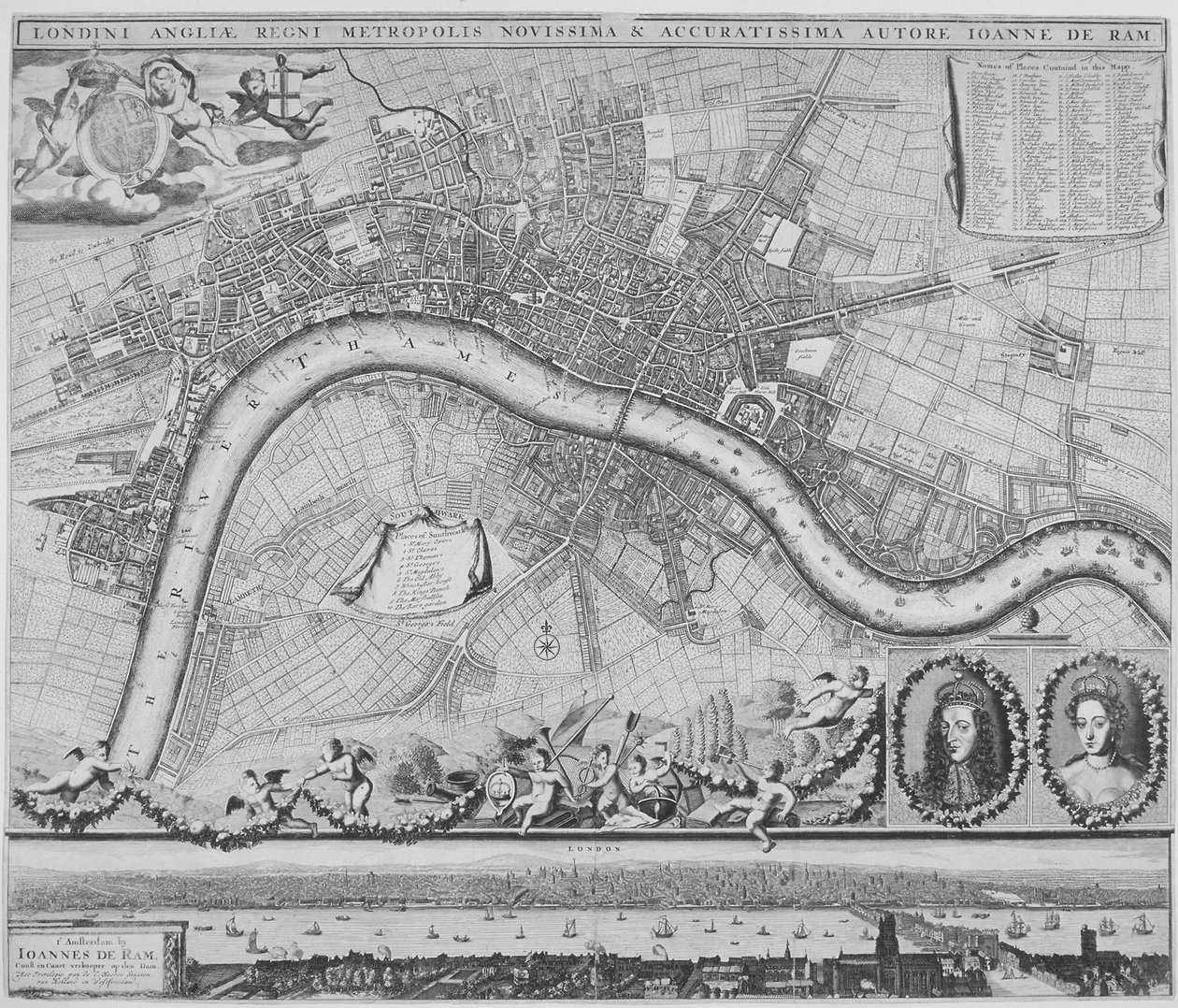 Londra Haritası, 1690 by Johannes de Ram