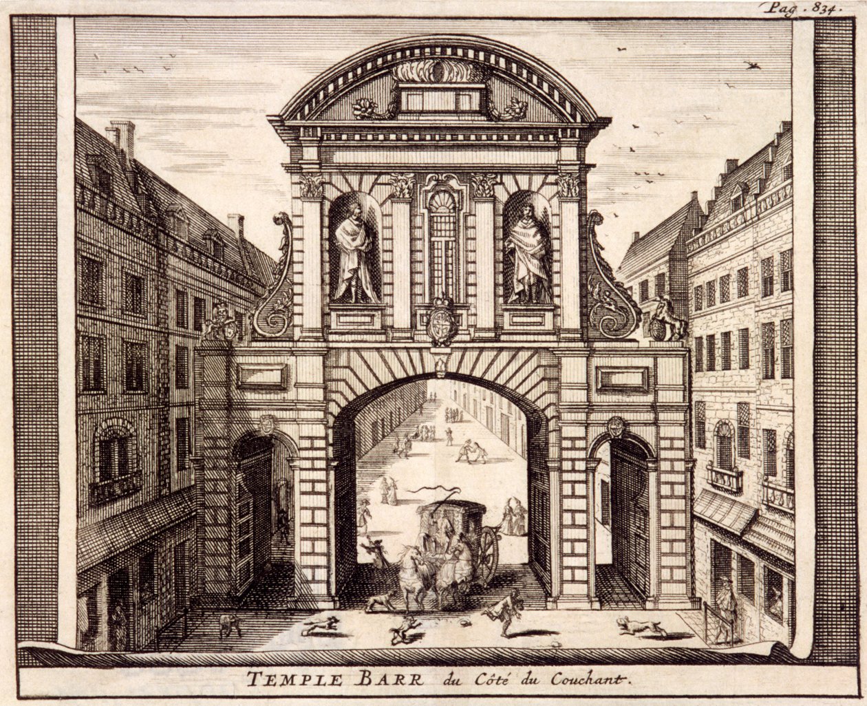 Temple Bar, Londra, c1700 by Johannes de Ram