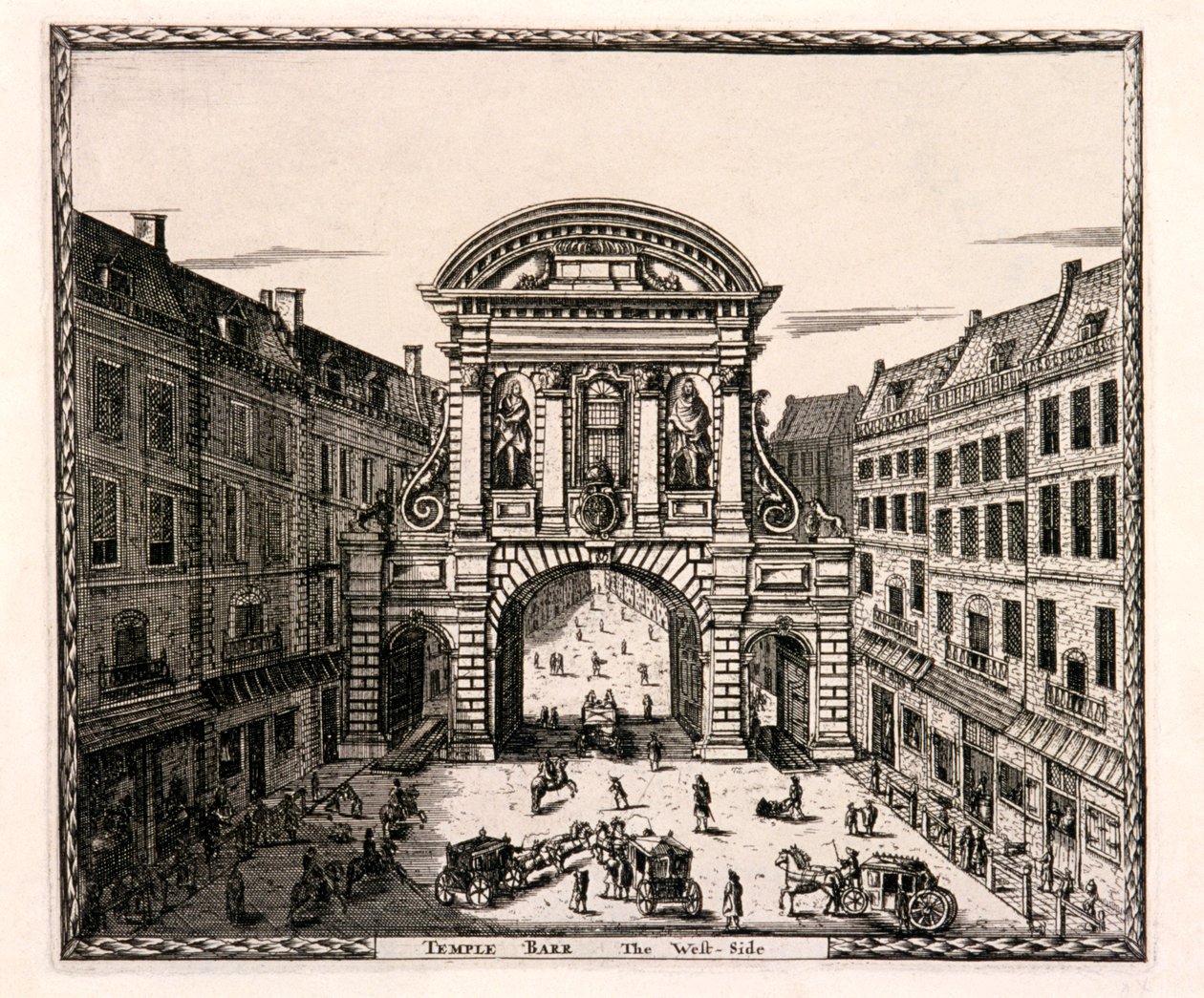 Temple Bar, Londra, c1700 by Johannes de Ram
