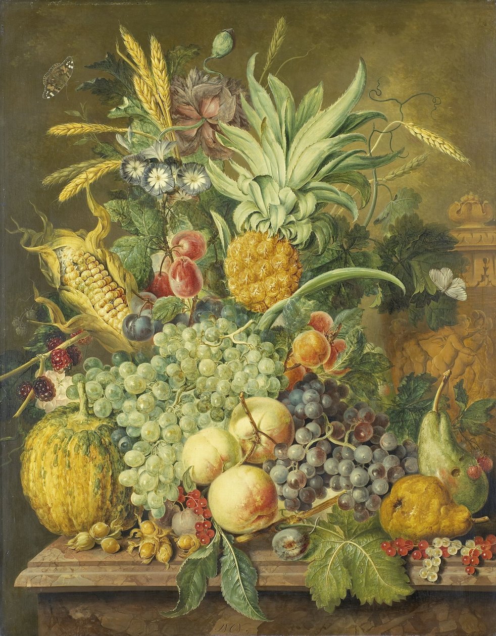 Meyveli Natürmort by Johannes or Jacobus Linthorst