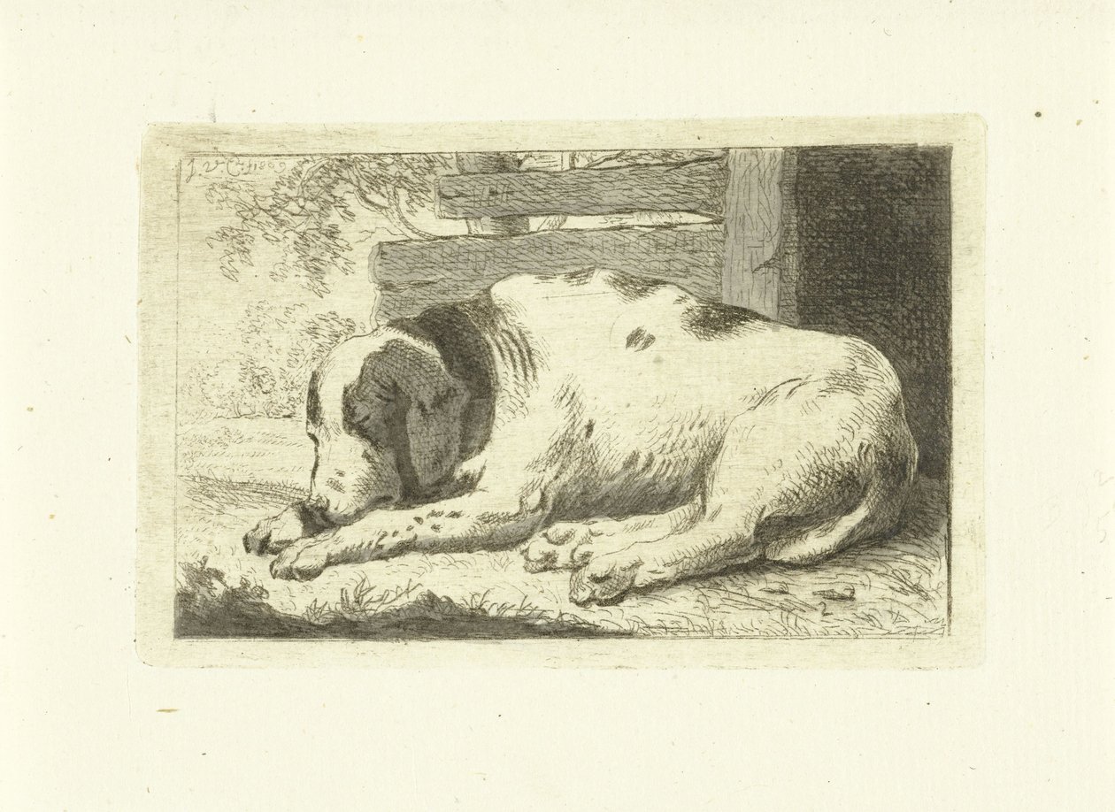 Uyuyan köpek by Johannes van Cuylenburgh