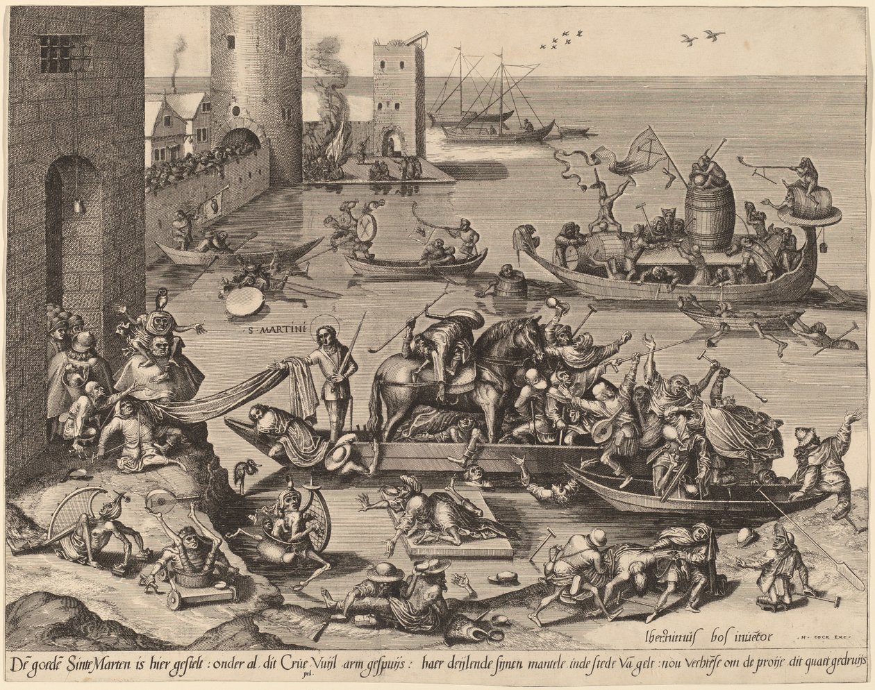 Bir Gemide Atıyla Saint Martin by Johannes van Doetechum, the Elder, and Lucas