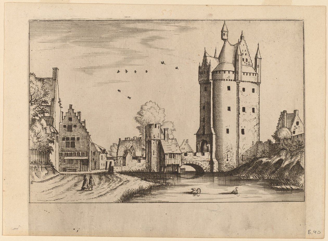 Kır Evleri ile Kasaba Kapısı by Johannes van Doetechum, the Elder and Lucas