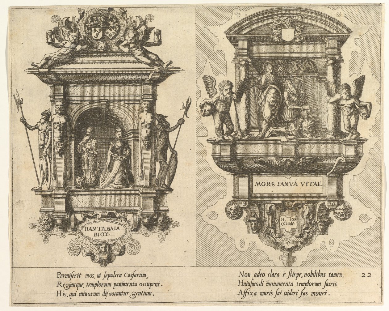 Cœnotaphiorum 22, 1563. Yaratıcılar: Johannes van Doetecum I, Lucas van Doetecum. by Johannes and Lucas van Doetecum