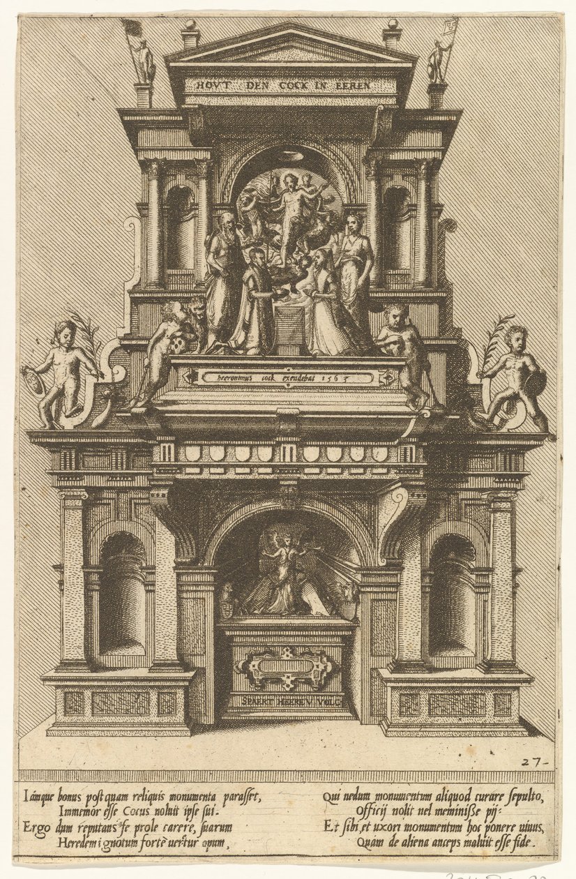 Cœnotaphiorum 27, 1563. Yaratıcılar: Johannes van Doetecum I, Lucas van Doetecum. by Johannes and Lucas van Doetecum