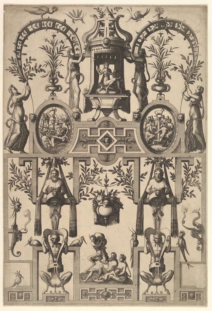 Strapwork ile Modern Grotesk, 1557. by Johannes van Doetecum I