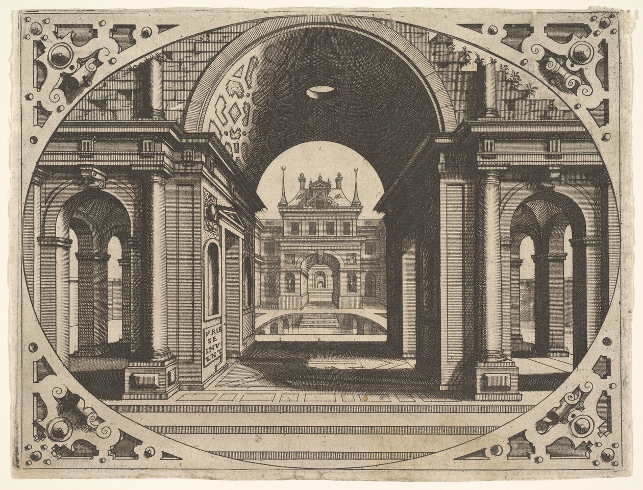 Varie Architecture'dan Plaka, yakl. 1560. by Johannes van Doetecum I