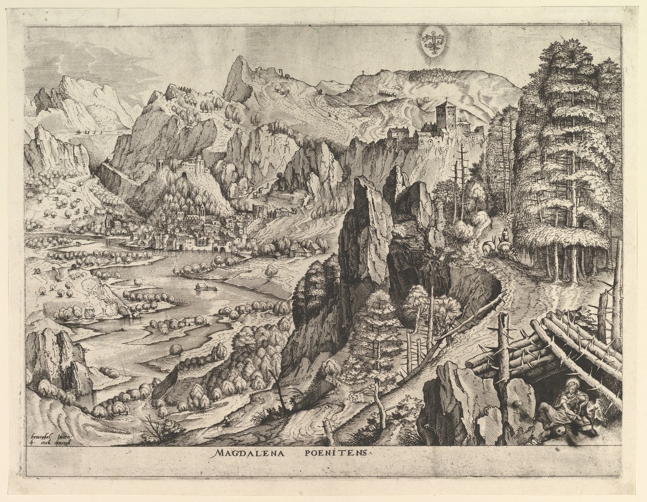 Büyük Manzaralardan Tövbekar Magdalene Magdalena poenitens, yaklaşık. 1555-56. by Johannes van Doetecum I