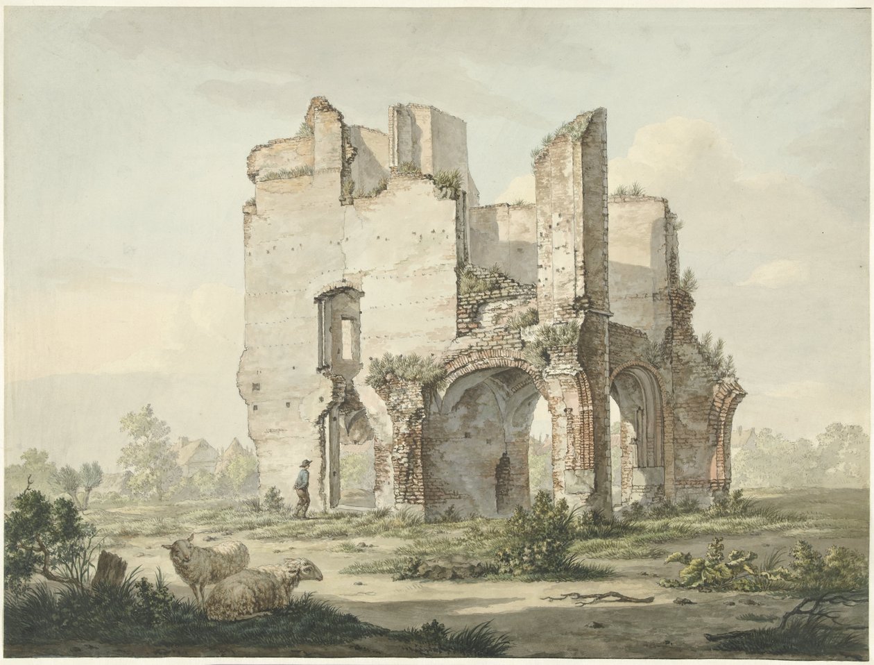 Rijnsburg Manastırı'nın kalıntıları by Johannes van Lexmond