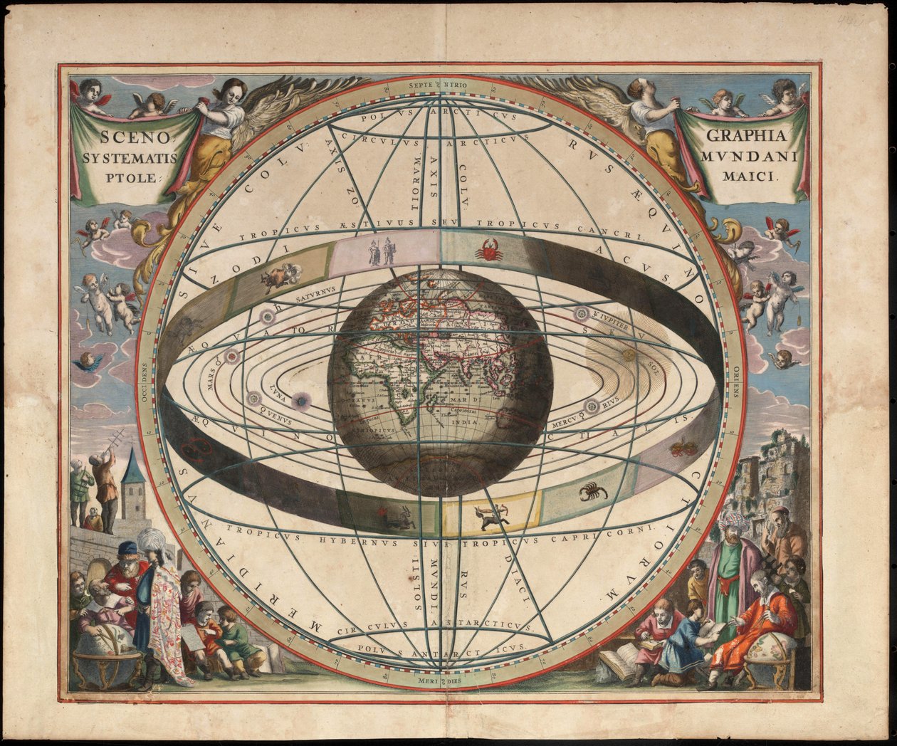 Ptolemaios kozmografisinin senografisi Andreas Cellarius