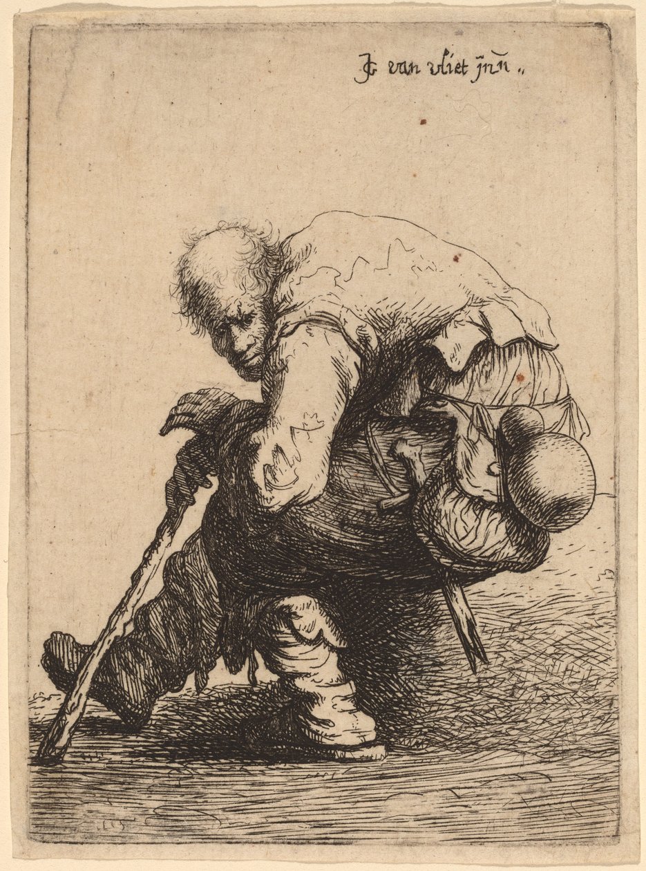 Oturan Dilenci by Johannes van Vliet